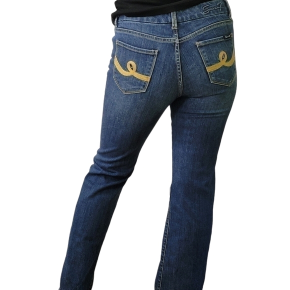 Seven7 Denim Bootcut Boyfriend Jeans Size 8 - Picture 3 of 14